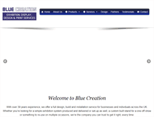 Tablet Screenshot of bluecreation.co.uk